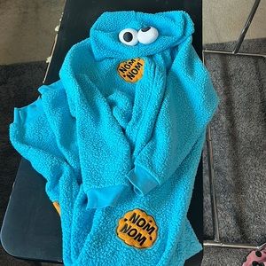 Cookie Monster Hoodie Onesie - pajamas/costume